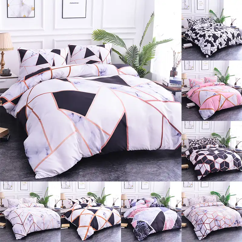 Feelyou Marble Printed Fitted Sheet Twin Size for Boys Girls Teens Bedroom Decor White Black Marble Pattern Bed Sheet Set Kids Modern Abstract Art Bedding Set Soft Bed Cover with 1 Pillow Case