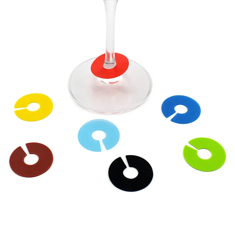 6pcs personality wine glasses drinking tag set glass markers bottle