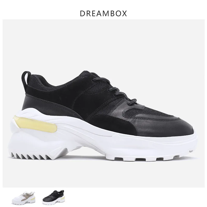 

leather leisure personality shoes men sneakers platform shoes