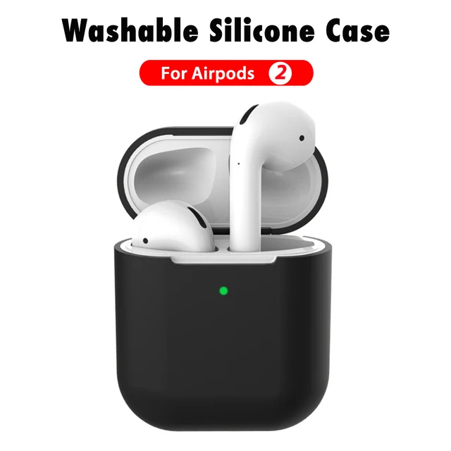 Silicone Waterproof Airpods 2 Case Charger Box Skin for Apple Airpod 2