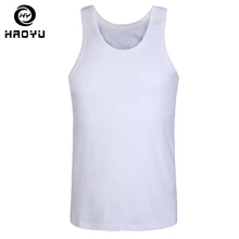 Жилет топы на бретелях Облегающая майка жилет для фитнеса хлопок Повседневный Круглый вырез сплошной 3 цвета выбор Классический Удобный Haoyu