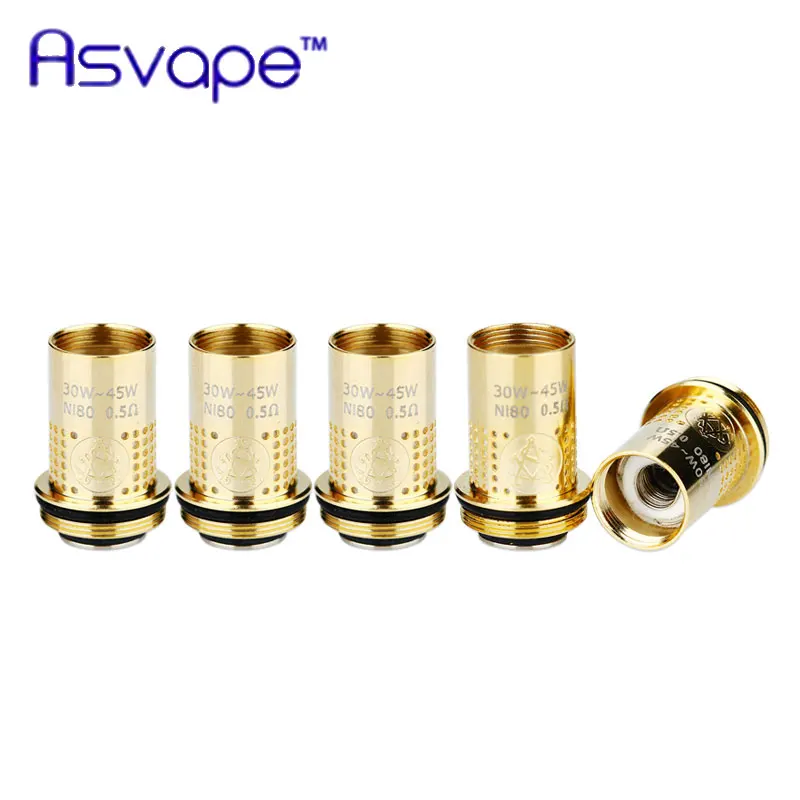 

Original 5pcs Asvape Cobra Replacement Coil 0.5ohm Ni80 Coil for Asvape Cobra Tank Atomizer Ecigarette Vape Vaporizer Cobra Coil