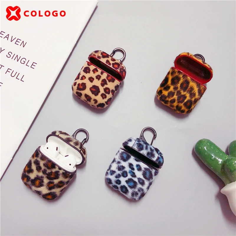 

Leopard AirPods Case for Apple AirPods 1/2 Fashion all inclusive leather Bluetooth Headset Box Wireless Earphone Charging Cover