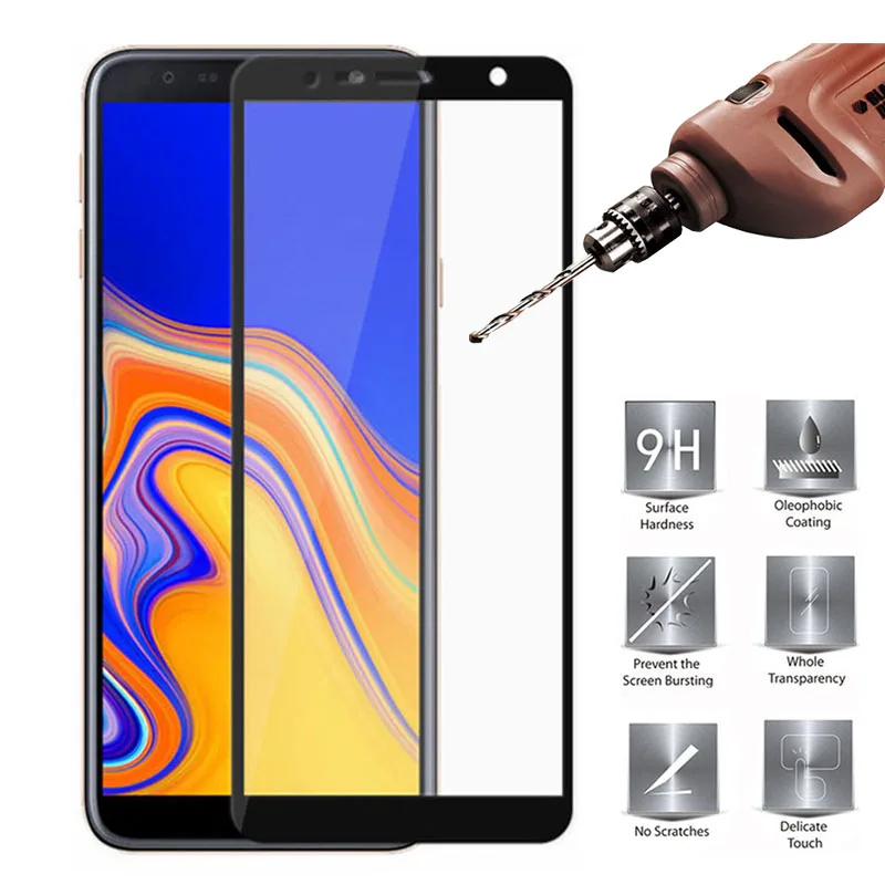 9H закаленное стекло для Samsung Galaxy J4 J6 plus J7 J8 2018 полное покрытие Защитная пленка J5 2016