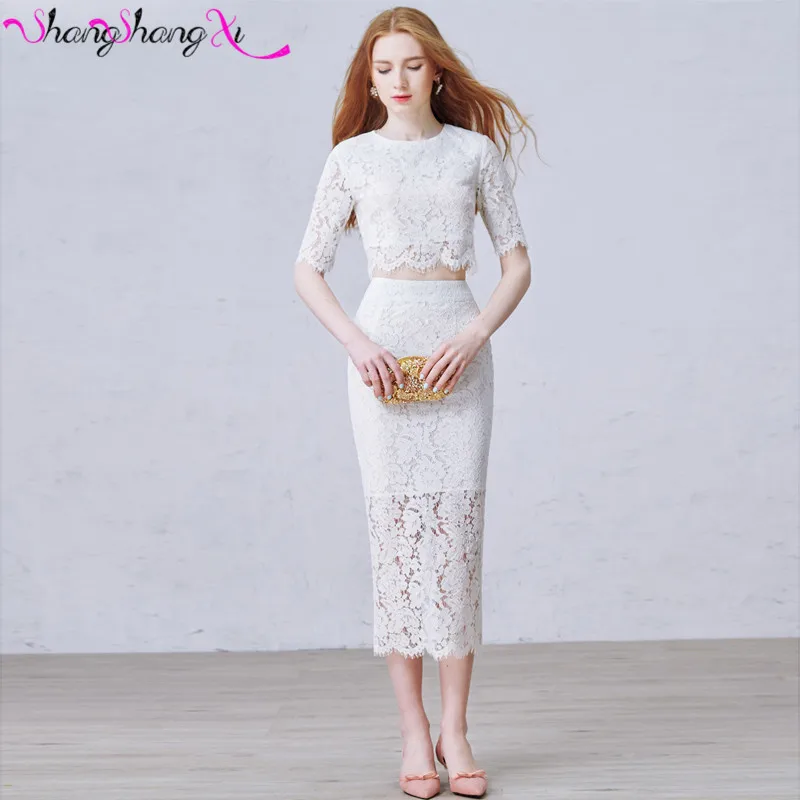 2016 Short Lace font b Cocktail b font font b Dresses b font Half Sleeves Prom