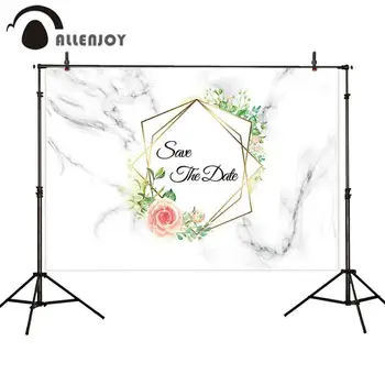 

Allenjoy wedding photocall backdrops white marble Texture rose simple party background for photo shoots photobooth photozone