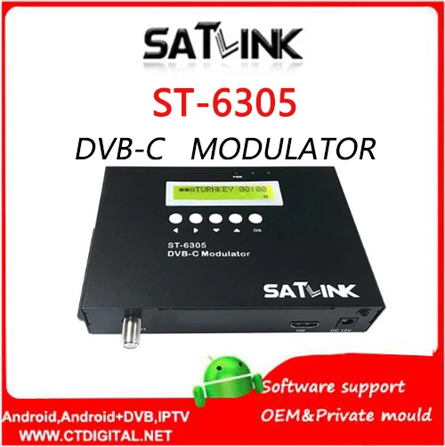 

Original Satlink ST-6305 DVB-C Modulator convert HD signal to DVB-C RF out converts HD source to a DVB-C channel