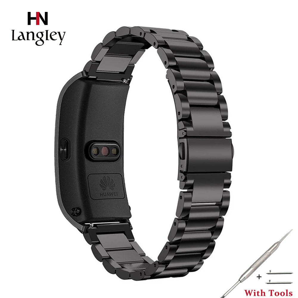 

18mm Band For Huawei B5 High Quality Stainless Steel Floding Buckle Bands Bracelet Straps Replacment Band Watches Accessories