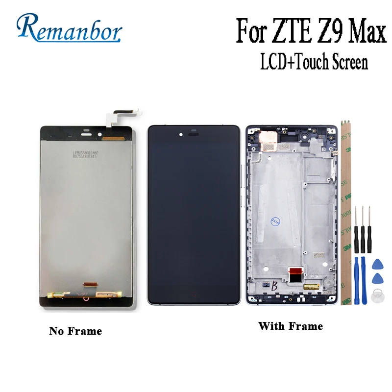 

Remanbor 5.5inch For ZTE Nubia Z9 Max LCD Display and Touch Screen +Frame Assembly Repair Parts For ZTE Z9 Max+Tools +Adhesive