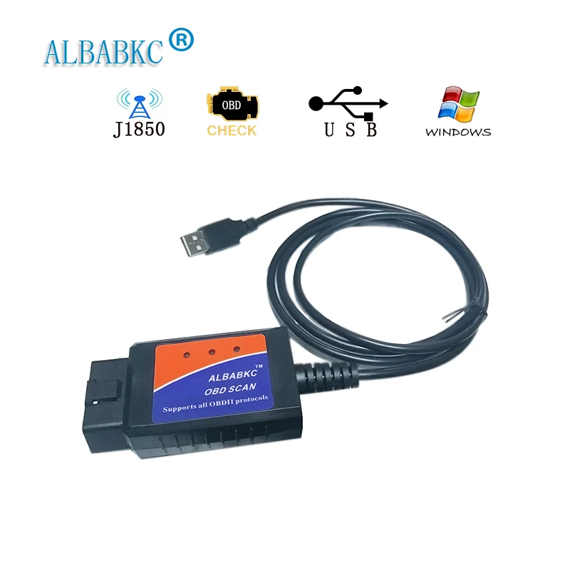 ALBABKC ELM327 USB HS MS автоматический диагностический инструмент для сканирования supprot