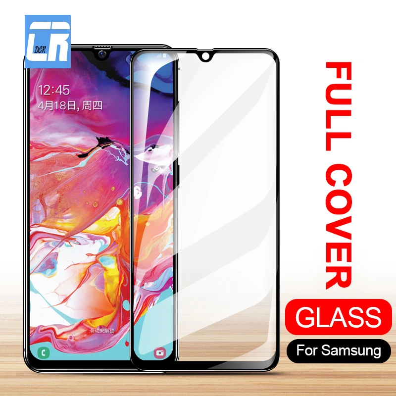 Полное покрытие Защитное стекло для Samsung Galaxy A50 A30 A40 A20 A70 закаленное A80 A90 A20E A40S A60 A10