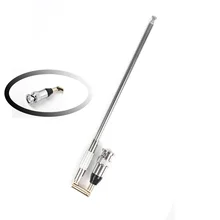 VHF 118-136mhz walkie talkie Гибкая Металлическая 1,2 m телескопическая антенна bnc разъем для fm-радио передатчик Любительское радио