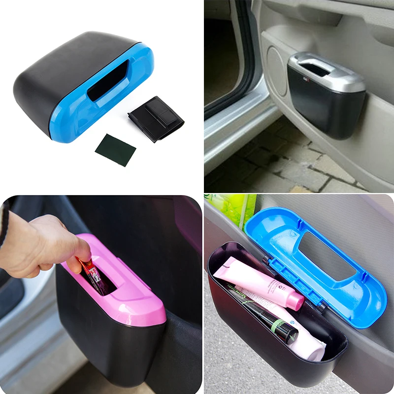 car Litter bin Mini Trash Can Garbage Rubbish Tin Waste Storage Cover