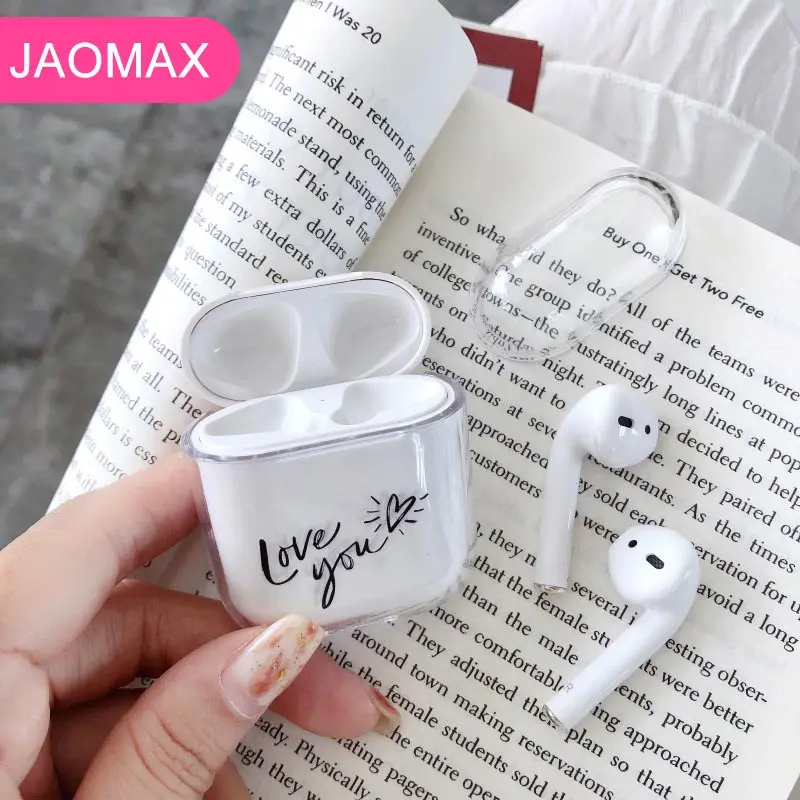 Чехол Jaomax из твердого поликарбоната прозрачный чехол для Airpods с изображением