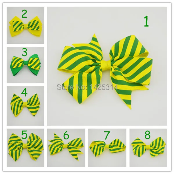3 15 Beaucoup De Style Bresil Jaune Et Vert Bebe Tete Arc Nouveau 15 Enfants Accessoires Cheveux Spirale Rayures Arc Pinces A Cheveux 0 Pcs Aliexpress