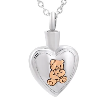 

Free Funnel!!Perfect Memorials Lovely Bear Shape Stainless Steel Memorial Urn Ash Holder Cremation Pendant Jewelry for Women