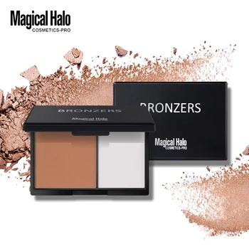 

Magical Halo Double Colors Concealer Cream Contour Palette Kit Makeup Bronzer Highlighter Powder Trimming Contouring Palette