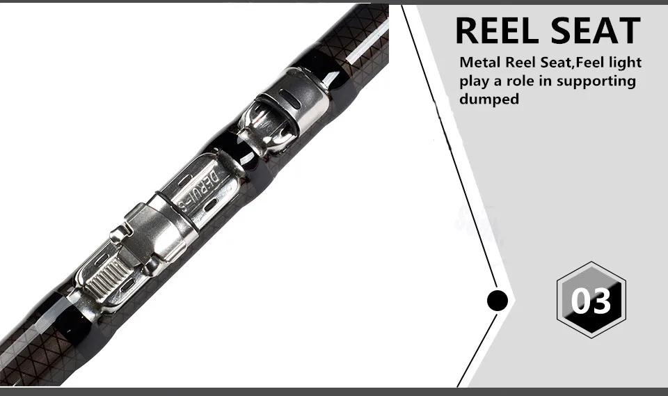 Catch.U Fishing Rod Telescopic Fishing Rod Carbon Superhard Rock Telescopic Fishing Rods Spinning 3.6m Rods  (8)