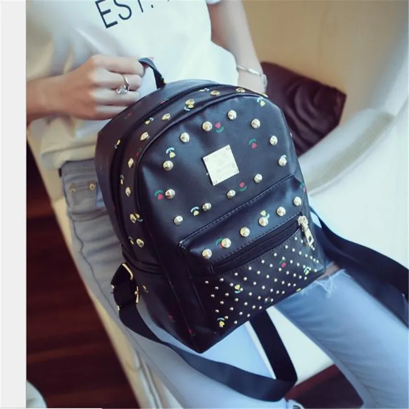 

Female students backpack leather Fashion Shoulder bag casual Korean high quality women bag lady backpacks College Bags Schoolbag