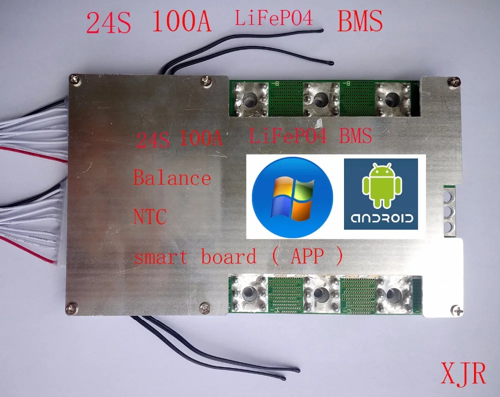 24S 100A высокая сила тока Смарт baord LiFePO4 BMS/PCM плата защиты батареи для 18650 с балансом