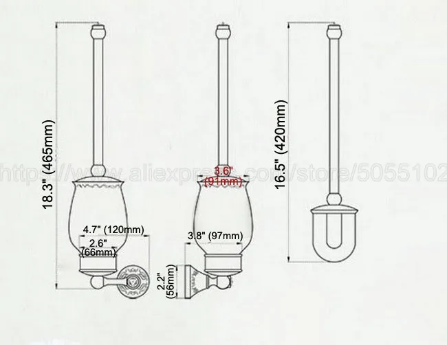 Oil Rubbed Bronze Toilet Brush Cup and Holder Durable Toilet Pendant Bathroom Hardware Set Bathroom Accessories zba448
