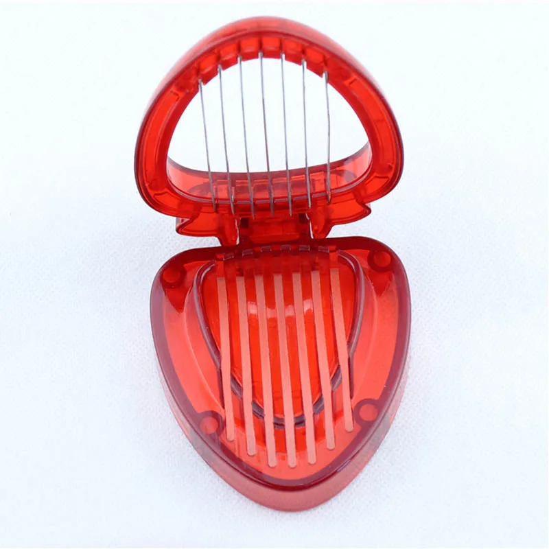 Strawberry Slicer Fruit Cutter Carving Tool Salad Cutter Stainless Steel strawberry cutter Fruit slicer Portable Kitchen Gadgets