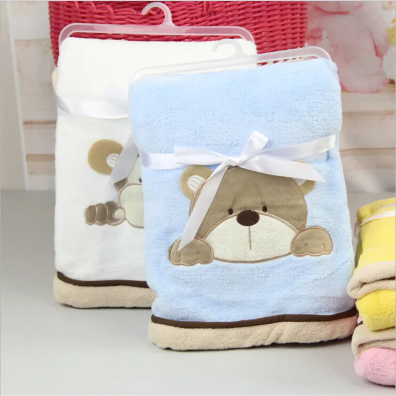 

High Quality Baby Blanket Infant Thicken Flannel Swaddle Envelope Stroller Cartoon Blanket Newborn Baby Bedding Blankets