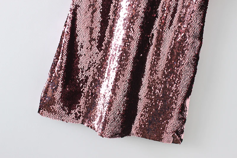 Женское фиолетовое мини-платье с блестками Глубокий v-образный вырез короткий рукав-бабочка рукав Сексуальная Прямая JanW1 внутри Полная подкладка