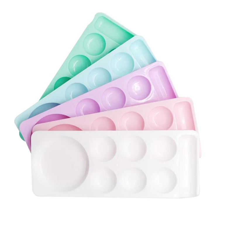 

1PC Plastic Multi-Function Nail Art Tool 8 Slot Nail Polish Coloring Palette Gel Pigment Plate DIY Nail Art Tool Manicure(Random