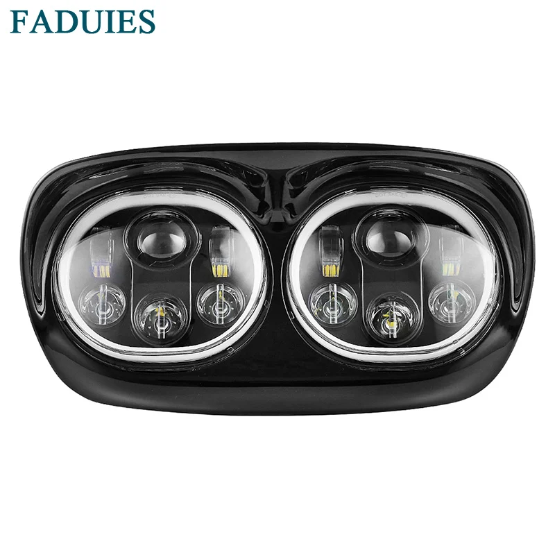 5-75-Dual-Harley-s-Lights-Road-Glide-LED-Headlight-Harley-Accessories-daymarker-lamp-Hi-Low 1