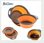 KHGDNOR Foldable Filter Drainer Suction Sink Storage Basket Flexible Food Strainer Kitchen Anti-blocking Funnel