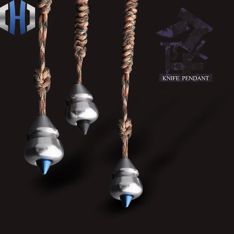 Metal EDC Sharp Knife Beads Pendant Paratrooper Rope Art Double Crafts Gourd Sinkers With Toys Metal EDC Sharp Knife Beads Pendant Paratrooper Rope Art Double Crafts Gourd Sinkers With Toys