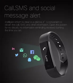 

Bluetooth 4.0 Smart OLED Touch Screen Wristband Watch Pedometer Fitness Activity Tracker for IOS Android Waterproof IPX7
