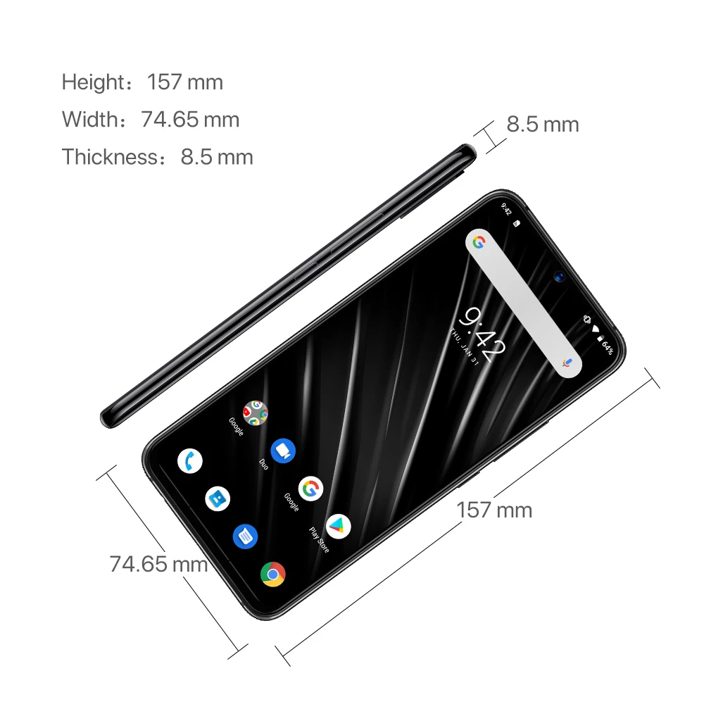 Global 4G UMIDIGI S3 Pro Android 9.0 Mobile Phone 48MP+12MP+20MP 5150mAh Super Power 128GB 6GB 6.3