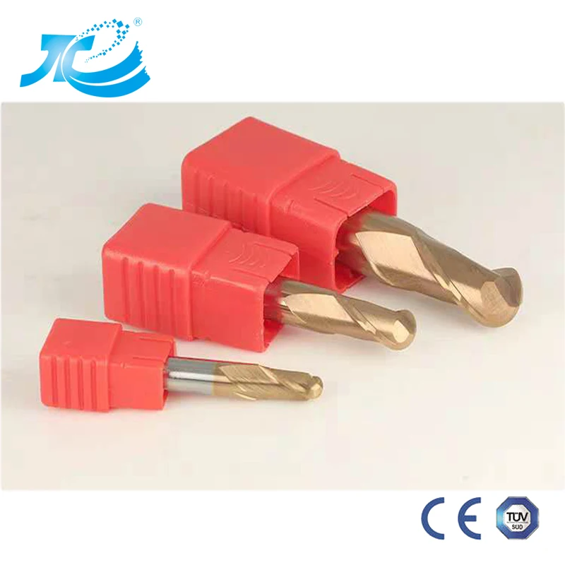 Скидка 1500USD 20% Фрезерный резак с ЧПУ Карбид 2-4Flutes HRC55 золотой шар Концевая фреза