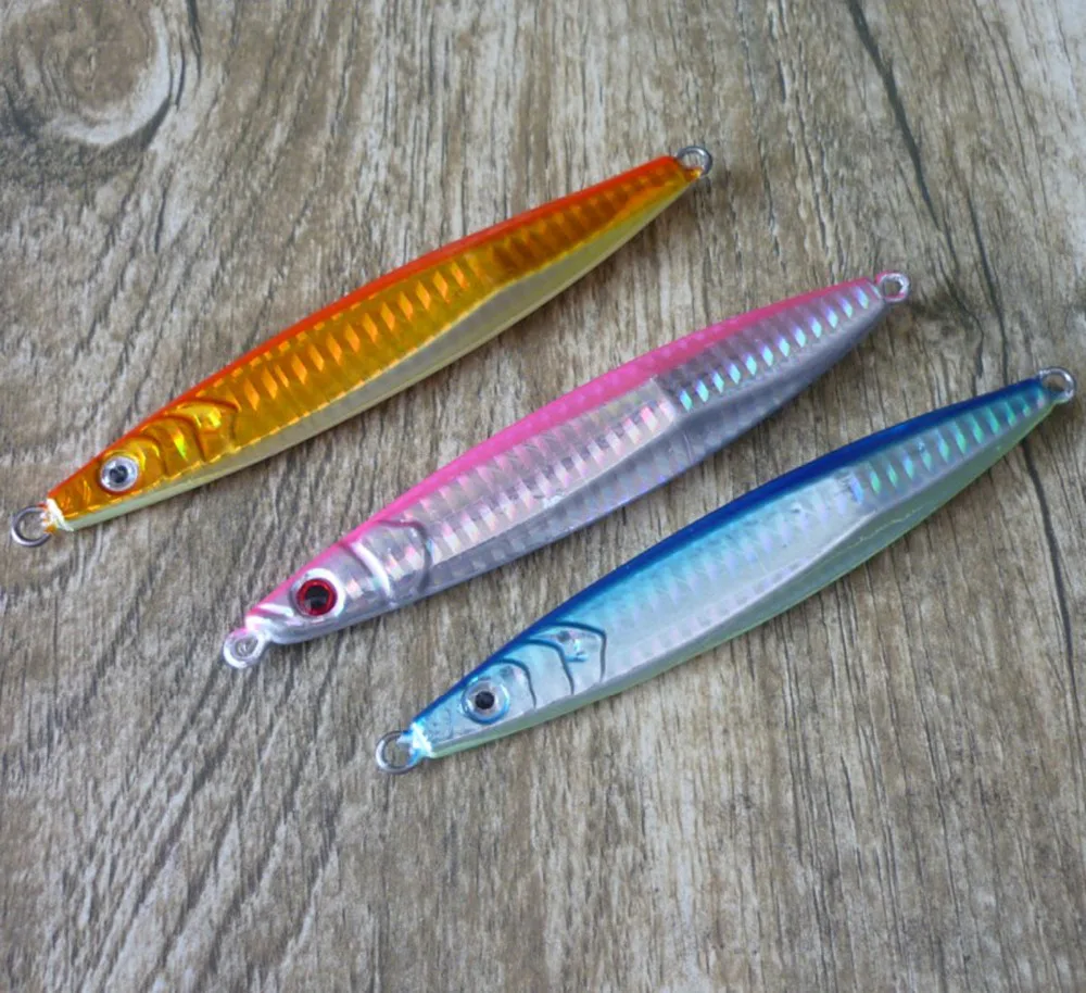 5PCS Deep sea Metal Jigging Slow Jig Fishing Jigging Lure Jigbait spoon