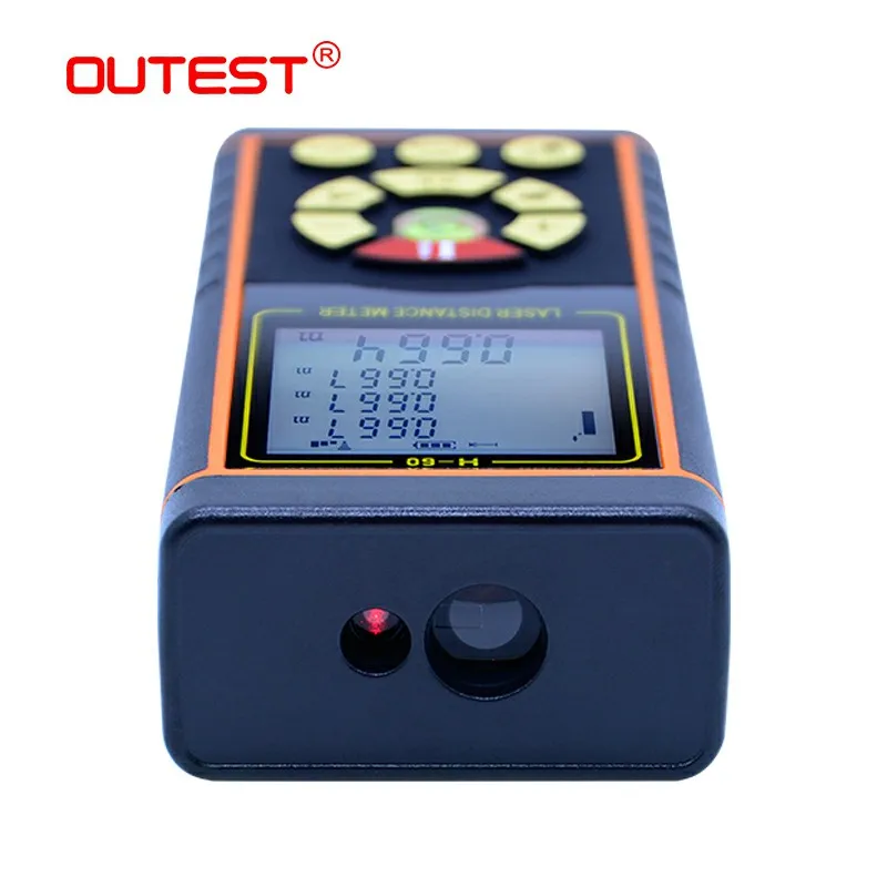 OUTEST Digital Laser Distance Meter 40M 60M 80M 100M Laser rangefinder metre Single continuous Area Volume with Electronic level OUTEST Digital Laser Distance Meter 40M 60M 80M 100M Laser rangefinder metre Single continuous Area Volume with Electronic level