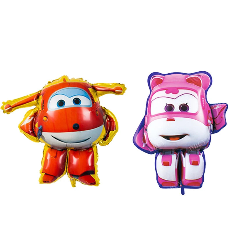 

1pc Large 3D Super Wings Foil Balloons Happy Birthday Party Decorations Kids Baby Shower Boy Girl Helium Ballons Children Toy