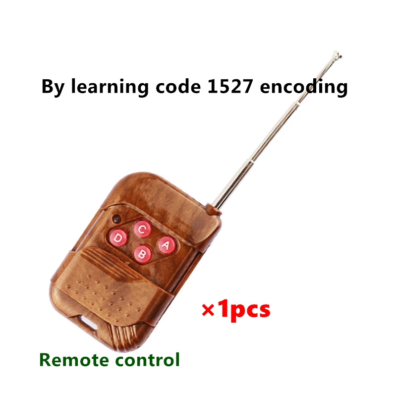 433 МГц универсальный беспроводной пульт дистанционного управления Переключатель DC12V 4CH модуль приемника радиорелейной линии с 4 канальный РЧ пульт дистанционного управления 433 МГц передатчик - Цвет: 1 Rc 1527 Code