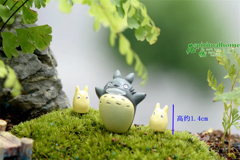 ZOCDOU 3 шт. желтый Tonari No Totoro кошка Япония аниме мультфильм фея маленькая Статуэтка фигурка ремесла рисунок орнамент миниатюры