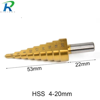 

1pcs/4-20mm High Speed Steel Drill Bits Metal Center Drilling Steel Step Drill Bit Hand Tools Metal Hole Opener Hexagon