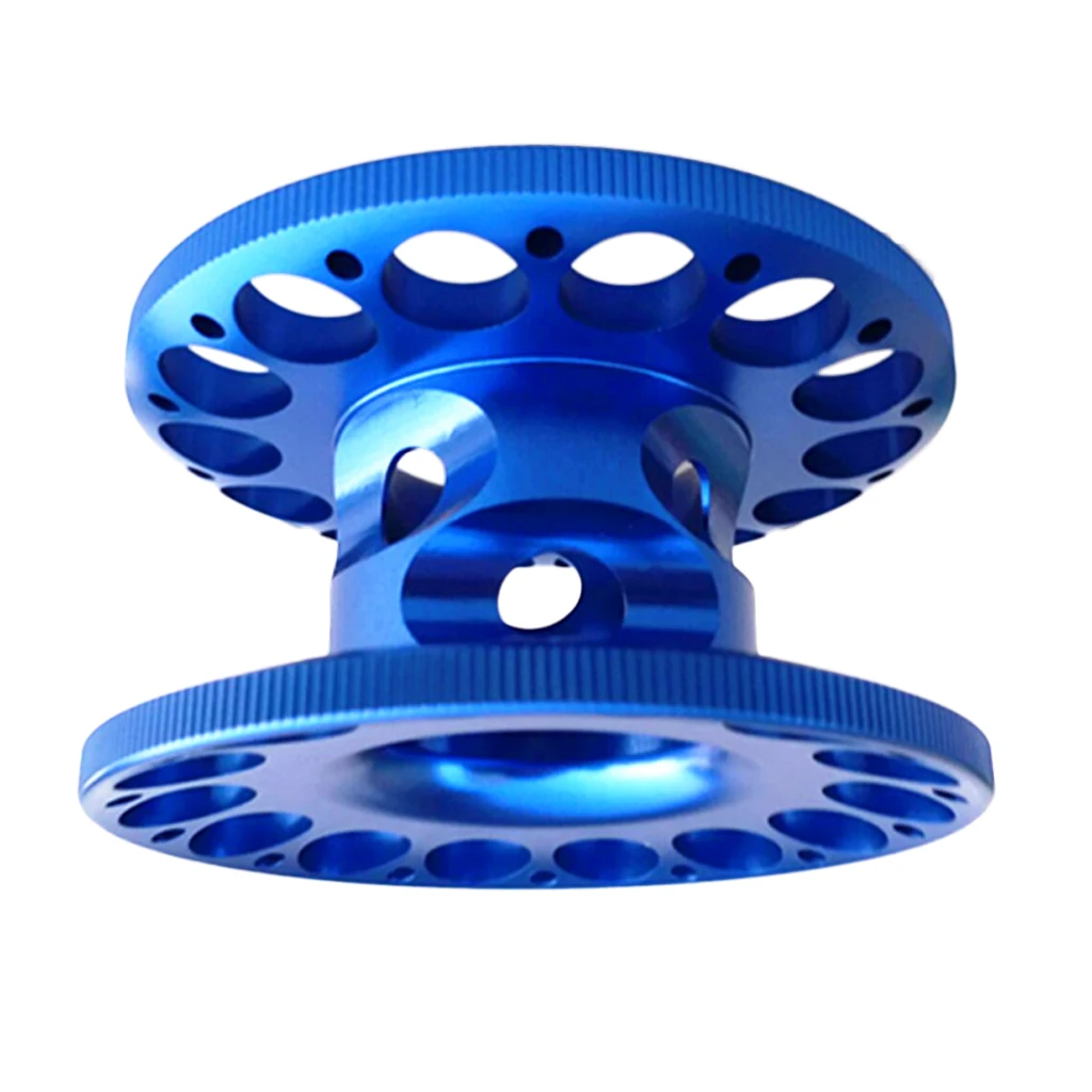 2pcs Aluminum Alloy Compact Finger Spool Guide Line Reel Scuba Diving Dive Gear Accessories, Red+Blue Finger Spool