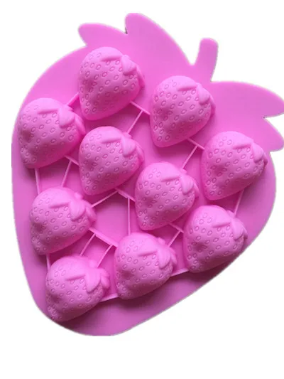 Wholesale Soap Chocolate Mold strawberry silica ice cube mold Handmade Cake Making Craft Soap Silicone Mould