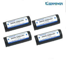 4 шт Keeppower 26650 5200 mah/5500 mah 3,7 V 19,24 WH защищенная литий-ионная аккумуляторная батарея P2652C