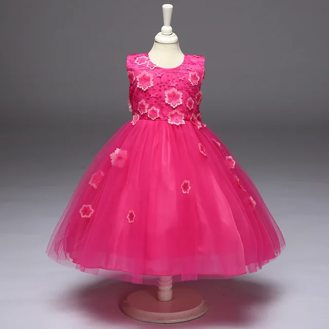 fuchsia pink flower girl dresses