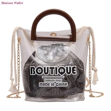 Женская модная простая дизайнерская сумка прозрачная Желейная сумка через плечо сумка+ Ручная женская сумка