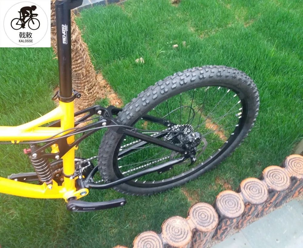 Best Kalosse  Hydraulic brakes 26er   M310  24  speed    bikes   17 inch   AM/XC  mountain  bicycle   Full suspension mountain bike 14