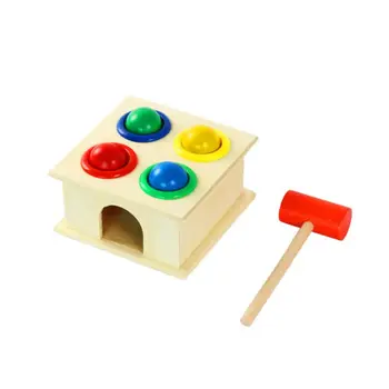 

Baby Wood Knock Hit Hamster Game Playing Children Colors Matching Hand Eyes Exercise Kids Early Educational Toy