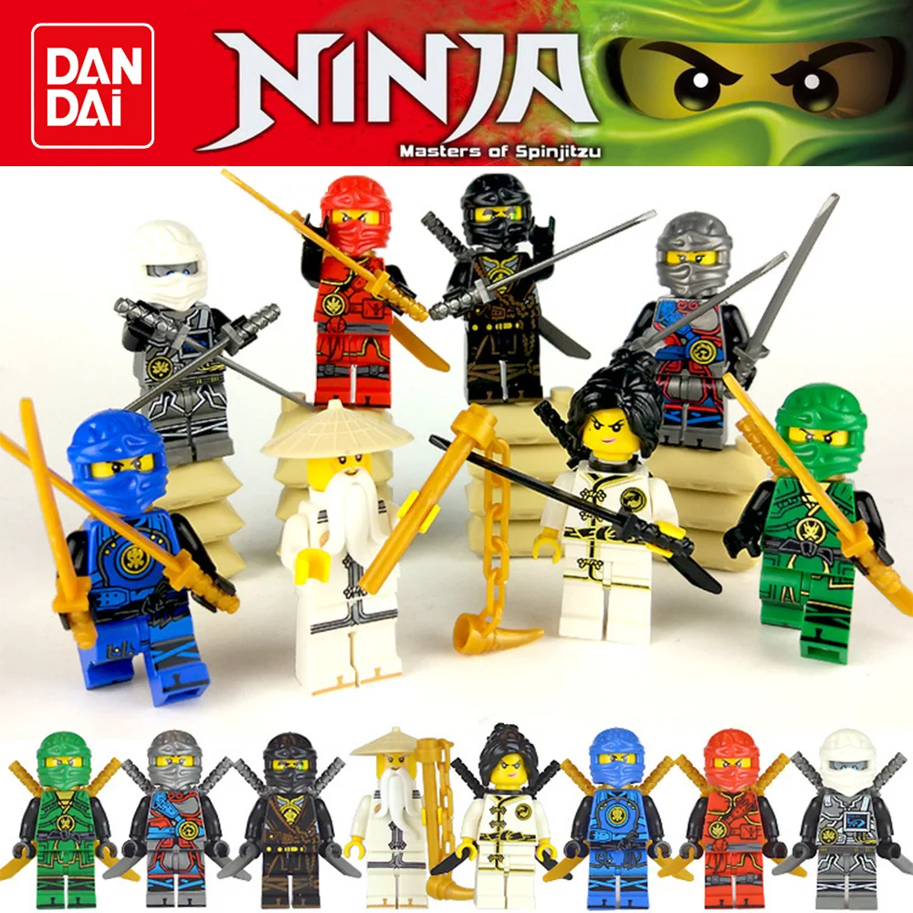 

Hot Ninja Building Blocks Kai Jay Zane Cole Lloyd Carmadon With Tornado Motorcycle Compatible With LegoINGs Ninjagoes figures