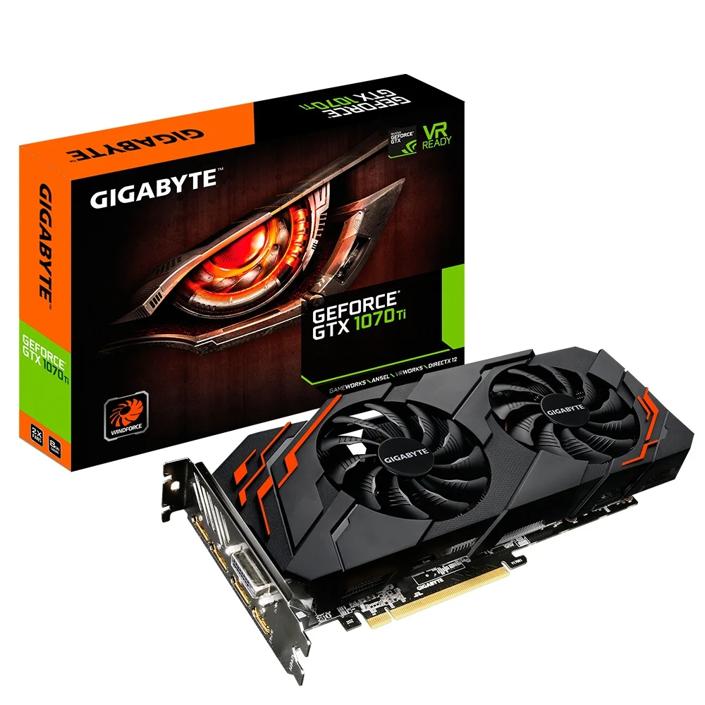Bykski полное покрытие Waterblock плюс GIGABYTE GeForce GTX 1070 Ti WINDFORCE 8 г видеокарты. P/N: GV N107TWF2